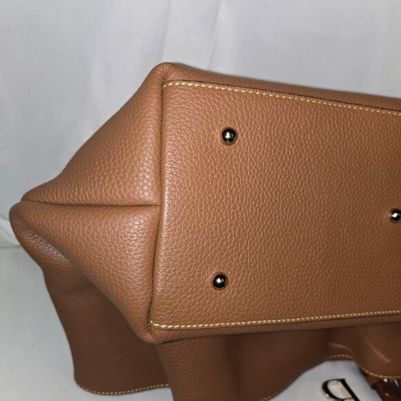 Dooney & Bourke Sloan Pebble Leather Tote – Saddle Tan – Gold Hardware - Picture 6 of 9